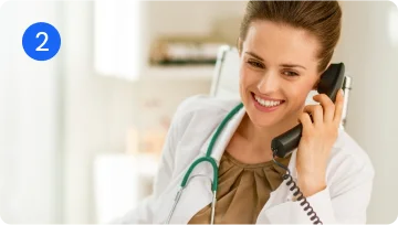doctor consulting through phone call